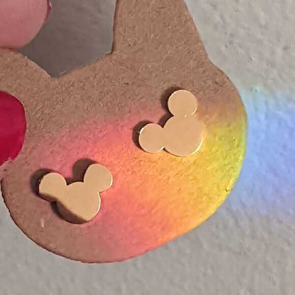Jewelry - Mouse Bear Shape Iconic Minimalist Stainless Steel Dainty Gold Stud Earrings